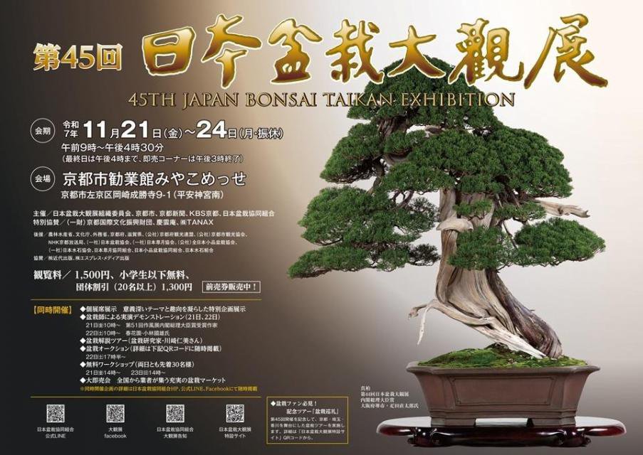 第45回 日本盆栽大観展 | イベント情報 ｜ 京都市勧業館「みやこめっせ